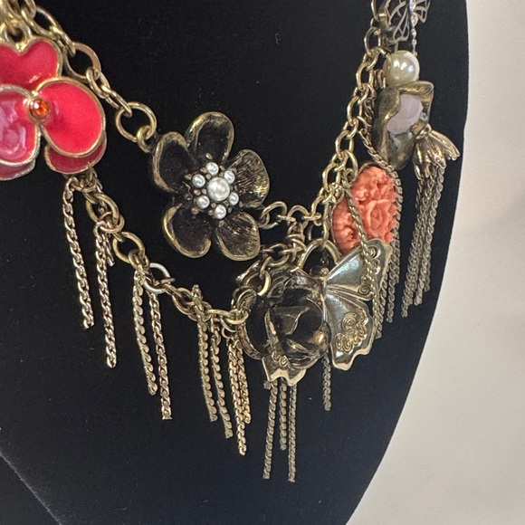 Lucky Brand Gold Necklace with Colorful Charms - Picture 7 of 14